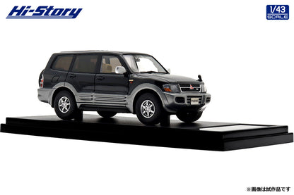 [ Back-order ] Hi-Story HS473BK 1:43 MITSUBISHI PAJERO Long SUPER EXCEED DI-DIESEL 3200 1999Pyrenees Black Queen's Silver resin model car
