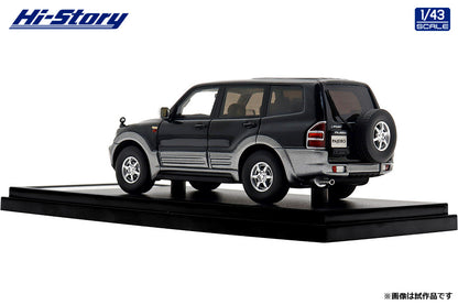 [ Back-order ] Hi-Story HS473BK 1:43 MITSUBISHI PAJERO Long SUPER EXCEED DI-DIESEL 3200 1999Pyrenees Black Queen's Silver resin model car