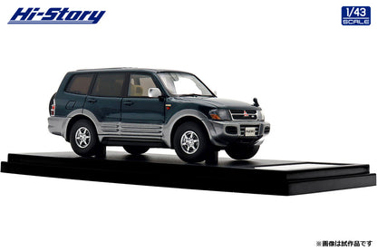 [ Back-order ] Hi-Story HS473GR 1:43 MITSUBISHI PAJERO Long SUPER EXCEED DI-DIESEL 3200 1999 Foresta Green Queen's Silver resin model car