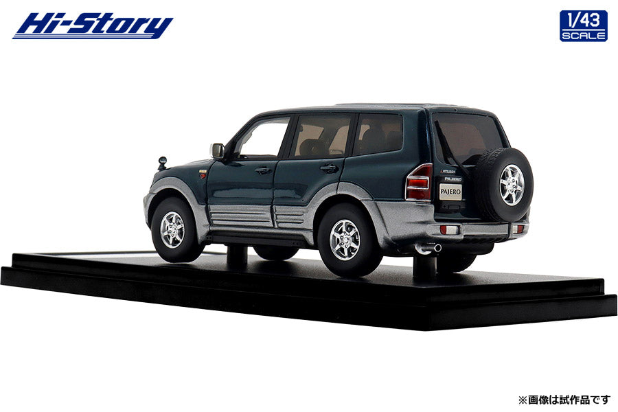 [ Back-order ] Hi-Story HS473GR 1:43 MITSUBISHI PAJERO Long SUPER EXCEED DI-DIESEL 3200 1999 Foresta Green Queen's Silver resin model car