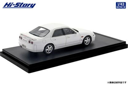 [ Back-order ] Hi-Story HS477WH 1:43 Nissan Skyline 4-Door Sedan GTS25t Type M spec II 1996 White resin model car