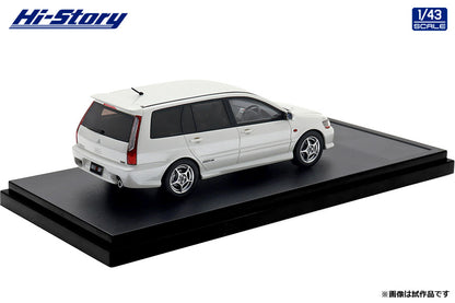 [ Back-order ] Hi-Story HS505WH 1:43 MITSUBISHI LANCER CEDIA WAGON Ralliart Edition 2001 Silky White resin model car