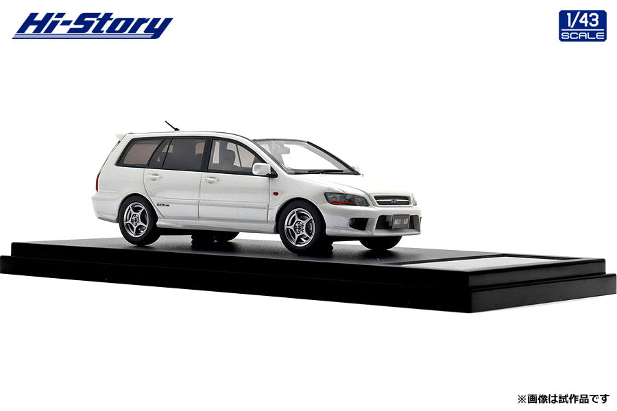 [ Back-order ] Hi-Story HS505WH 1:43 MITSUBISHI LANCER CEDIA WAGON Ralliart Edition 2001 Silky White resin model car