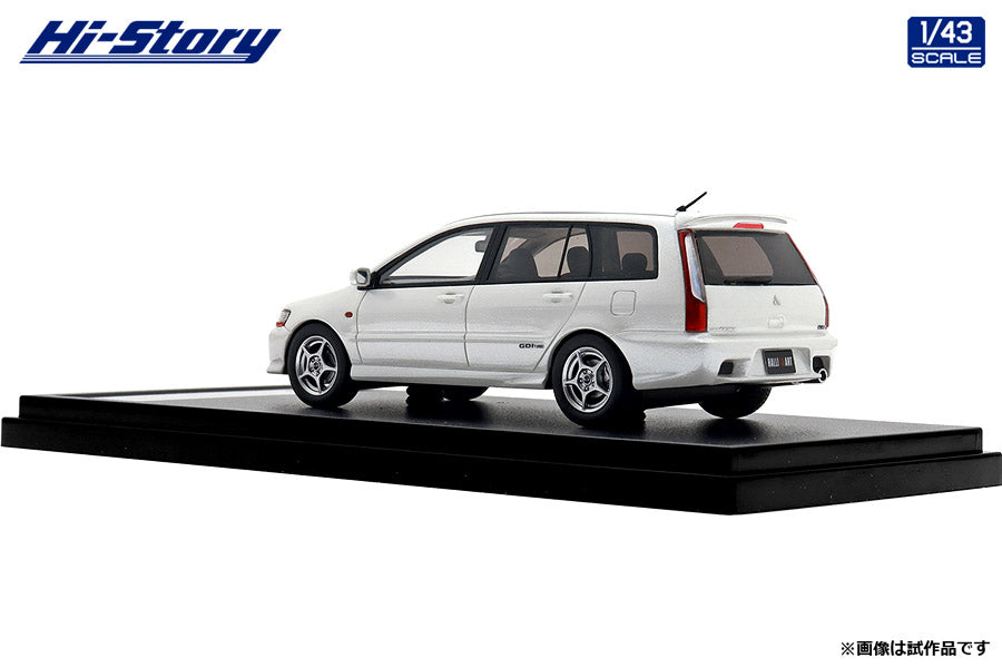 [ Back-order ] Hi-Story HS505WH 1:43 MITSUBISHI LANCER CEDIA WAGON Ralliart Edition 2001 Silky White resin model car