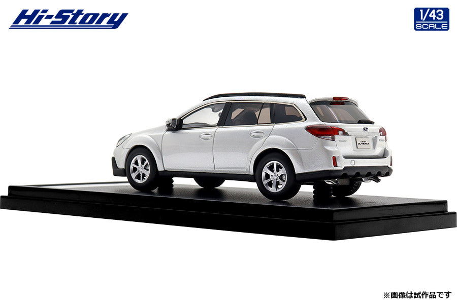 [ Back-order ] Hi-Story HS512WH 1:43 SUBARU LEGACY OUTBACK 2.5i EyeSight 2012 Satin White Pearl resin model car