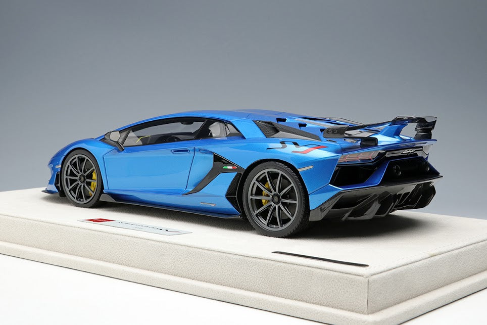 EML026B MakeUP EIDOLON 1:18 Lamborghini Aventador SVJ 2018 (Nireo wheel) Blue