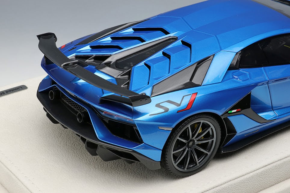 EML026B MakeUP EIDOLON 1:18 Lamborghini Aventador SVJ 2018 (Nireo wheel) Blue