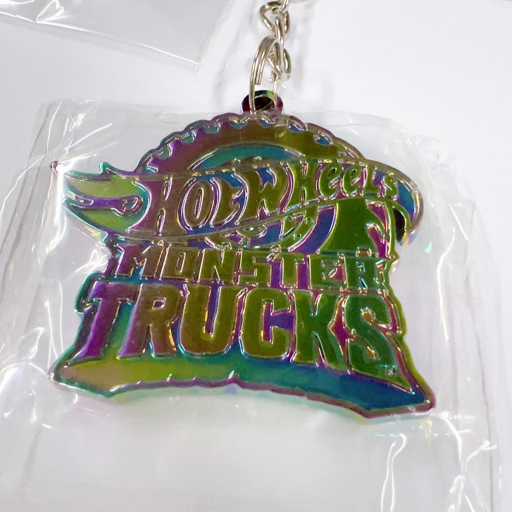 HWU87593 Hot Wheels Metal Keychain Monster Truck HTI Holographic Titanium