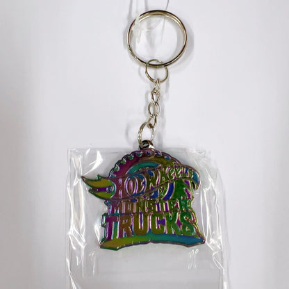 HWU87593 Hot Wheels Metal Keychain Monster Truck HTI Holographic Titanium