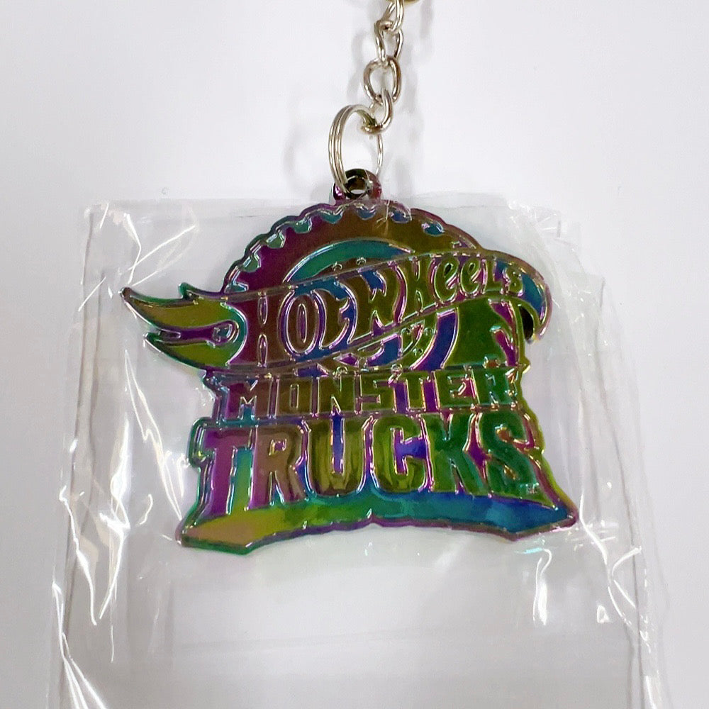 HWU87593 Hot Wheels Metal Keychain Monster Truck HTI Holographic Titanium