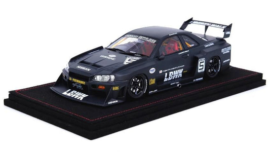 [ Back-order ] INNO Models IN18R-ER34-BM 1:18 Skyline "LBWK" (ER34) Super Silhouette Matte Black