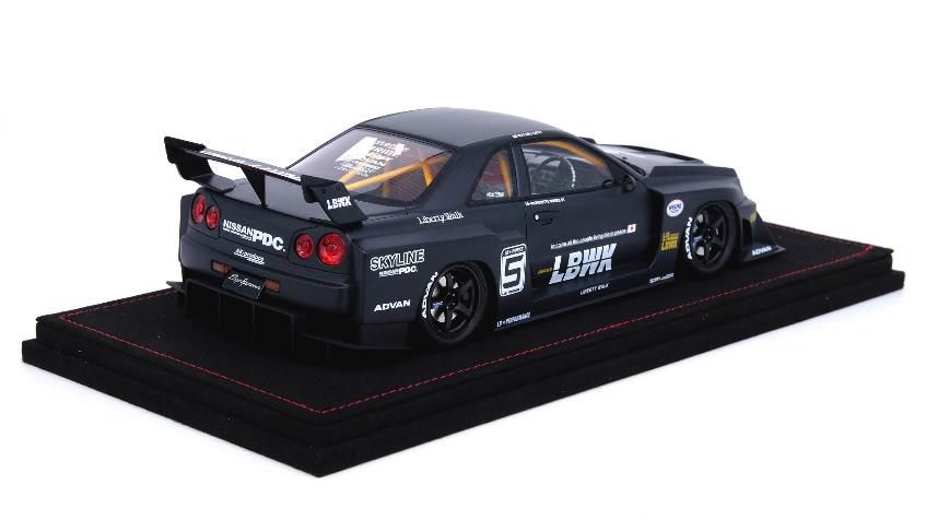 [ Back-order ] INNO Models IN18R-ER34-BM 1:18 Skyline "LBWK" (ER34) Super Silhouette Matte Black