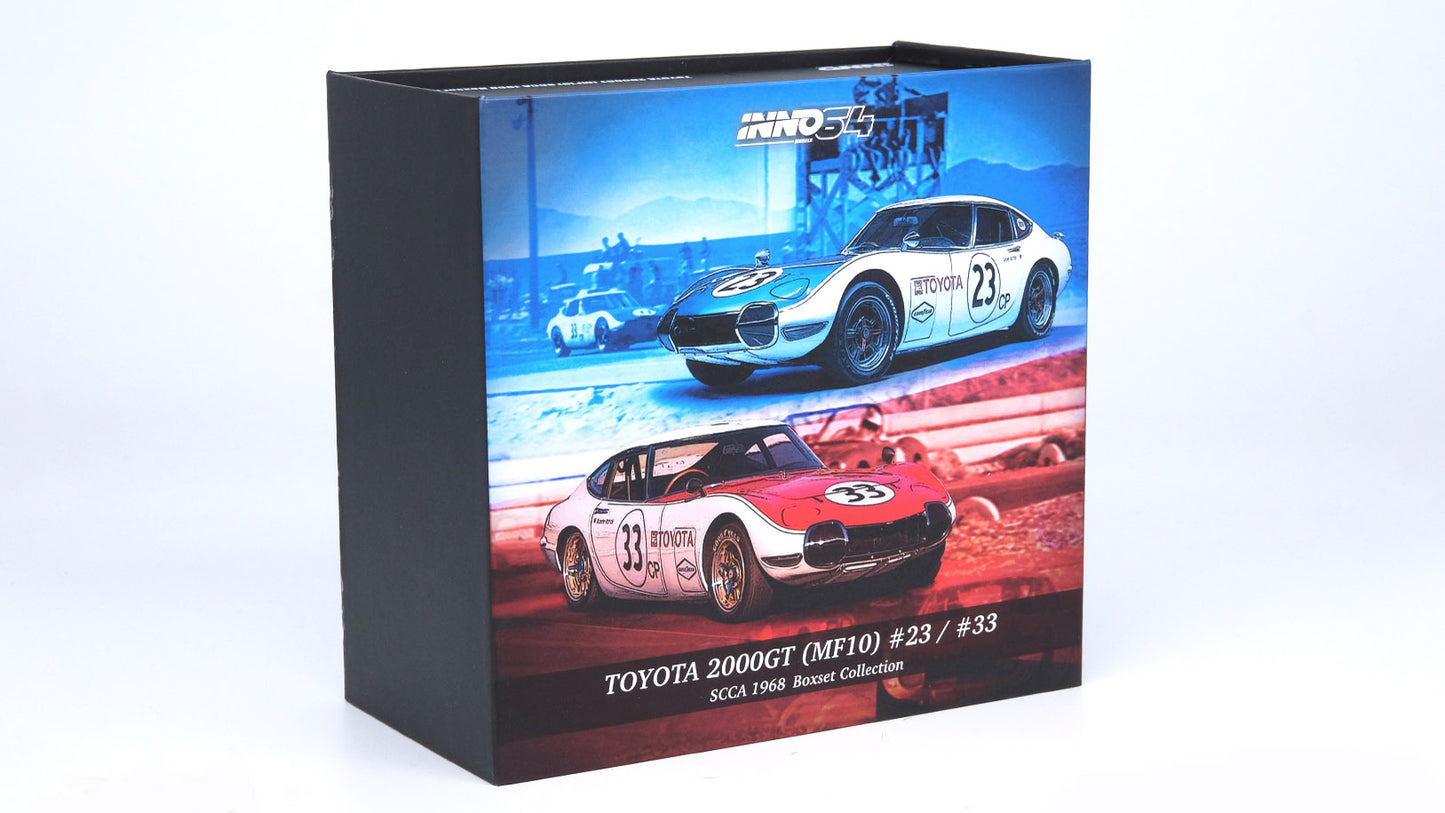 [ Back-order ] INNO Models IN64-2000GT-SCCA68-BS 1:64 Toyota 2000GT #23 & #33 SCCA 1968 Box Set