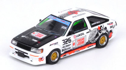 [ Back-order ] INNO Models IN64-AE86-TRACKERZ 1:64 Toyota Corolla AE86 Levin TRACKERS RACING model car