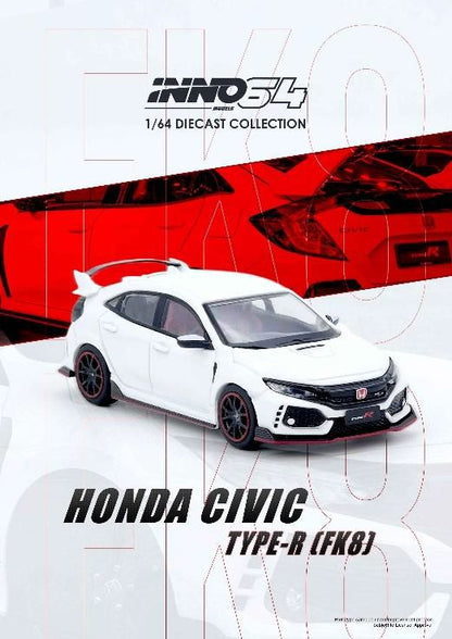 [ Back-order ] INNO Models IN64-FK8-WHI 1:64 Honda Civic Type-R FK8 White model car