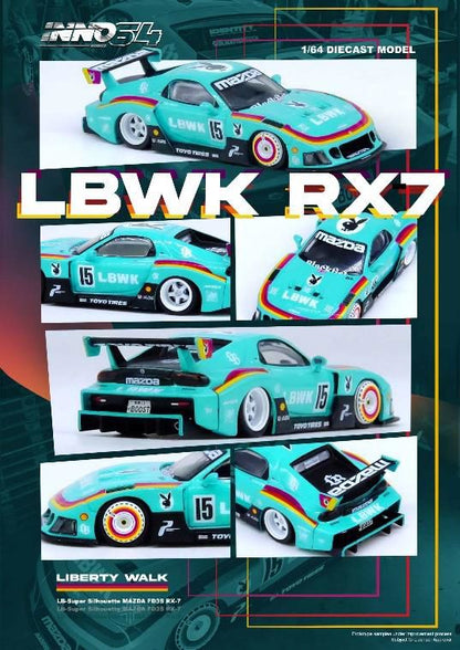 [ Back-order ] INNO Models IN64-LBWK-RX7-03 1:64 Mazda RX7 FD3S LB-WORKS Super Silhouette model car
