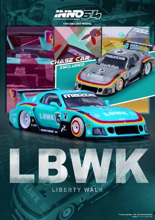 [ Back-order ] INNO Models IN64-LBWK-RX7-03 1:64 Mazda RX7 FD3S LB-WORKS Super Silhouette model car