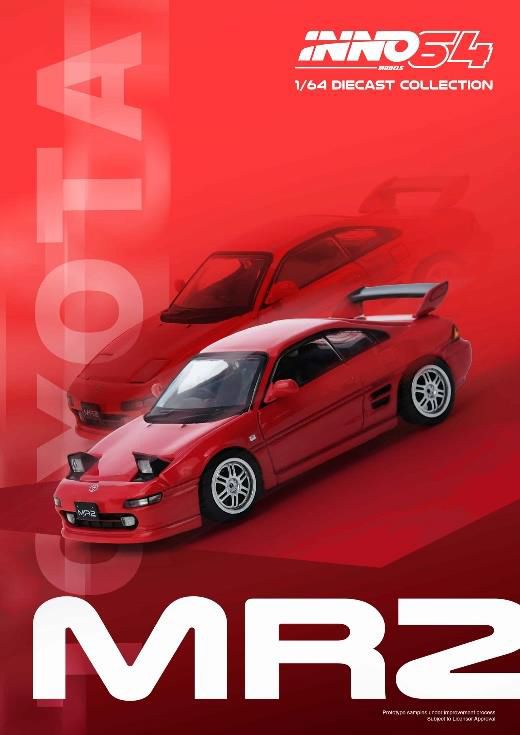[ Back-order ] INNO Models IN64-MR2SW20-RED 1:64 Toyota MR2 SW20 Red model car