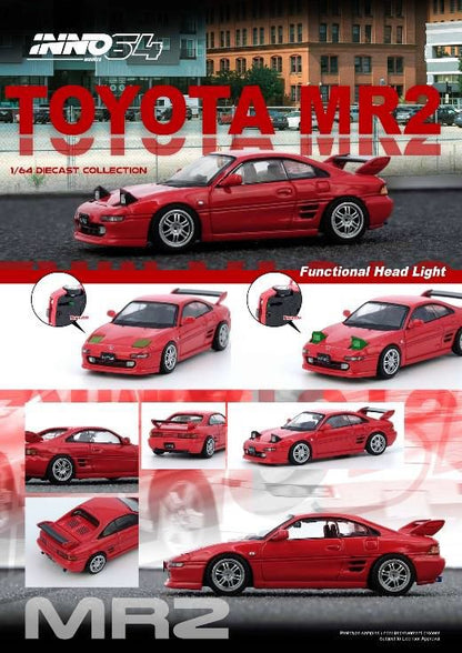 [ Back-order ] INNO Models IN64-MR2SW20-RED 1:64 Toyota MR2 SW20 Red model car