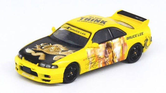 [ Back-order ]  INNO Models IN64-R33-BRUCELEE 1:64 Skyline GT-R (R33) "Bruce Lee" Yellow