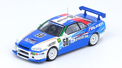 [ Back-order ]  INNO Models IN64-R34-5ZFAL 1:64 Skyline GT-R R34 #50 "5ZIGEN FALKEN" Super Taikyu 2000 N1 Winner model car