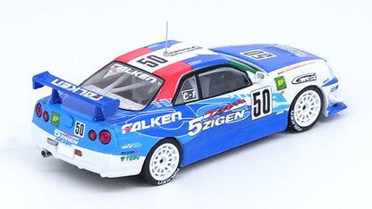 [ Back-order ]  INNO Models IN64-R34-5ZFAL 1:64 Skyline GT-R R34 #50 "5ZIGEN FALKEN" Super Taikyu 2000 N1 Winner model car