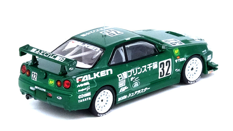 [ Back-order ]  INNO Models IN64-R34-PCFAL 1:64 Skyline GT-R R34 #32 "Prince Chiba FALKEN" S Taikyu 1999 Winner model car