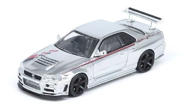 [ Back-order ]  INNO Models IN64-R34RT-HEC2023 1:64 Skyline GT-R R34 NISMO R-Tune Hobby Expo China 2023 Event Limited Model Set of 3 (Gold Chrome Plated, Silver Chrome Plated and Black Chrome Plated)