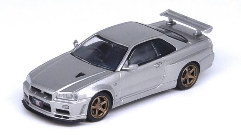 [ Back-order ] INNO Models IN64-R34VS-SIL 1:64 Skyline GT-R R34 V-Spec II Silver