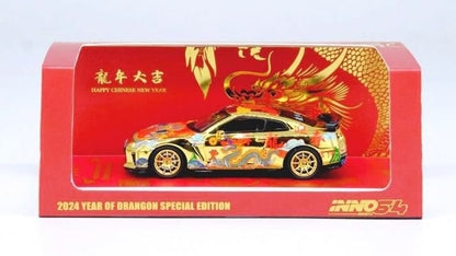 [ Back-order ] INNO Models IN64-R35-CNY24 1:64 Nissan GT-R (R35) "Year Of The Dragon" Chinese New Year 2024 Limited Edition