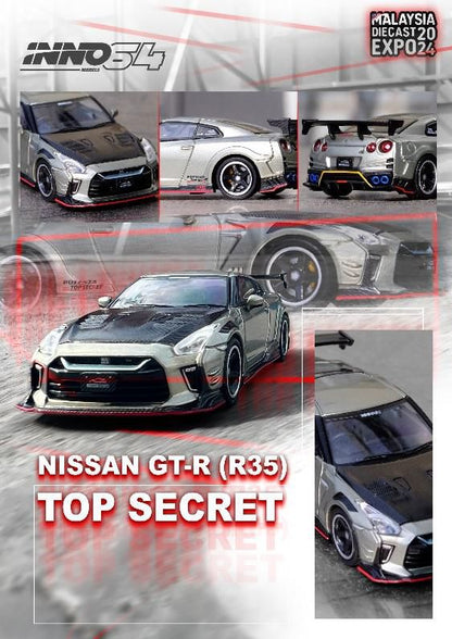 [ Back-order ] INNO Models IN64-R35TS-MDX24 1:64 Nissan Skyline GT-R (R35) "TOP SECRET" Malaysia Diecast Expo 2024 Event Limited Model