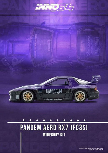 [ Back-order ] INNO Models IN64-RX7FCP-PB 1:64 Mazda RX7 FC3S "PANDEM ROCKET BUNNY" Purple model car