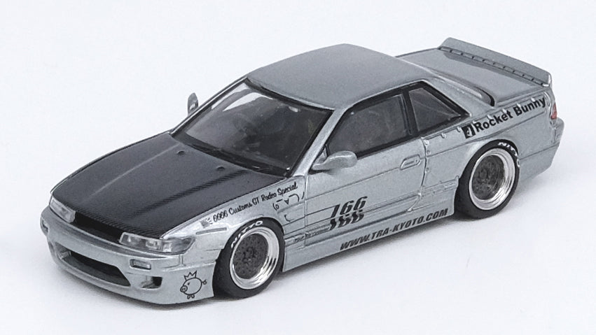 IN64-S13V1-SIL INNO MODELS 1:64 Nissan Silvia (S13) V1 PANDEM Rocket Bunny Silver