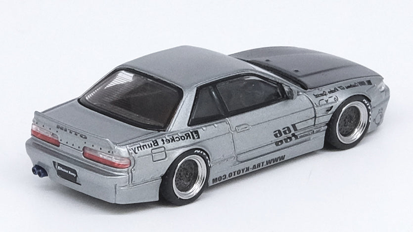 IN64-S13V1-SIL INNO MODELS 1:64 Nissan Silvia (S13) V1 PANDEM Rocket Bunny Silver