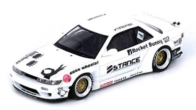 [ Back-order ] INNO Models IN64-S13V2-WHI 1:64 Nissan Silvia S13 (V2) Pandem/Rocket Bunny White