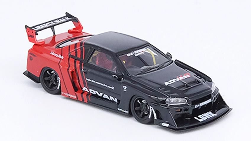 [ Back-order ]  INNO Models IN64R-ER34-AD 1:64 Skyline "LBWK" (ER34) Super Silhouette "ADVAN" model car