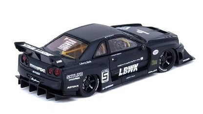 [ Back-order ]  INNO Models IN64R-ER34-BM 1:64 Skyline "LBWK" (ER34) Super Silhouette Mat Black model car