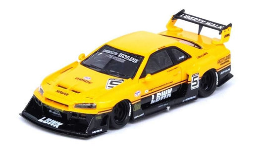 [ Back-order ]  INNO Models IN64R-ER34-YL 1:64 Skyline "LBWK" (ER34) Super Silhouette Yellow model car