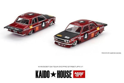 KHMG087 TSM MINI-GT 1:64 Datsun KAIDO 510 Pro Street JAPAN V1 LHD