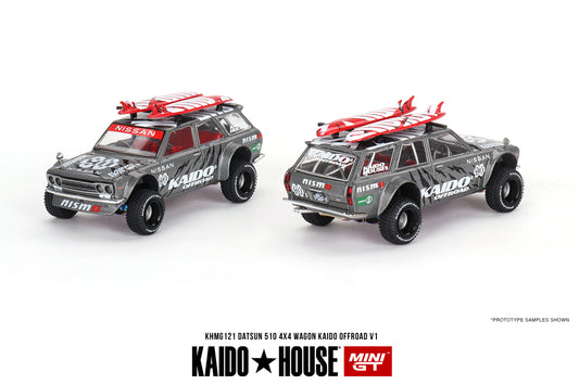 [ Back-order ] TSM MINI-GT KHMG121 1:64 Datsun KAIDO 510 Wagon 4x4 Kaido Offroad V1 RHD model car