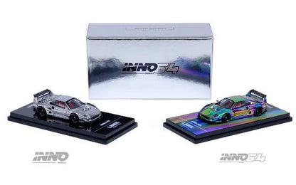 [ Back-order ] INNO Models IN64-LBWKF40-CHS 1:64 LB-WORKS F40 Chrome Silver