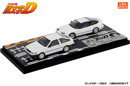 [ Pre-order ] MD64221 Modellers 1:64 Initial D Set Vol.21 Itsuki Takeuchi Levin (AE85) & Kenji 180SX