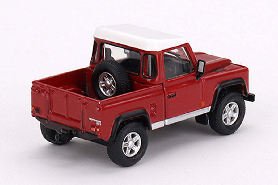 [ Back-order ] TSM MINI-GT MGT00323-R 1:64 Land Rover Defender 90 Pickup Masai Red RHD model car