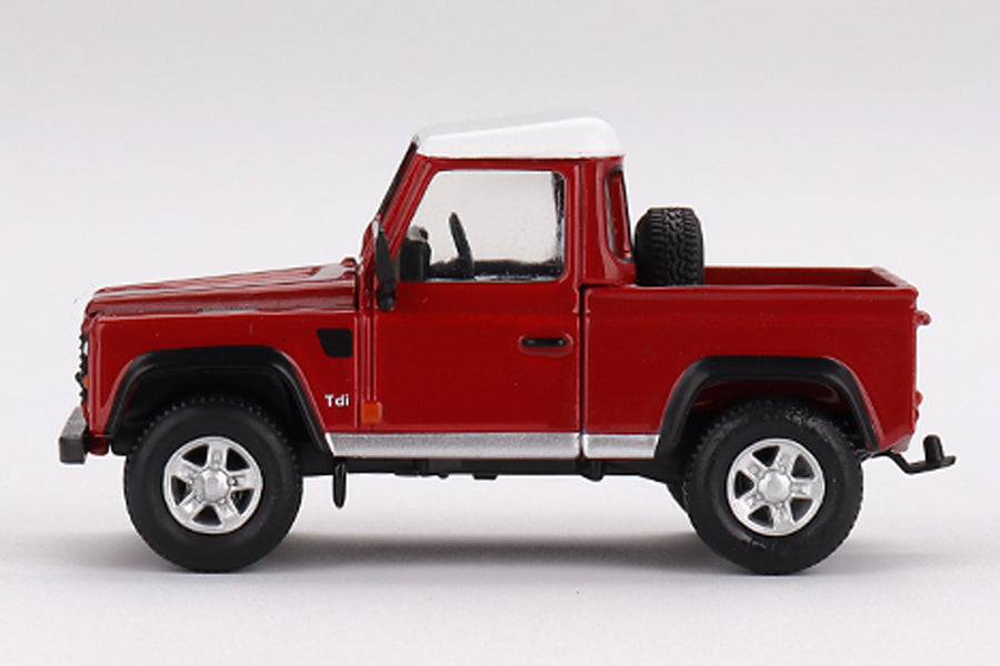 [ Back-order ] TSM MINI-GT MGT00323-R 1:64 Land Rover Defender 90 Pickup Masai Red RHD model car