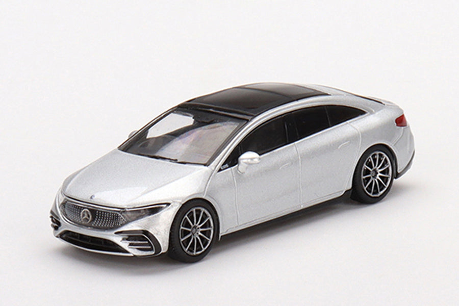 [ Back-order ] TSM MINI-GT MGT00508-L 1:64 Mercedes-Benz EQS 580 4MATIC Silver Metallic LHD model car