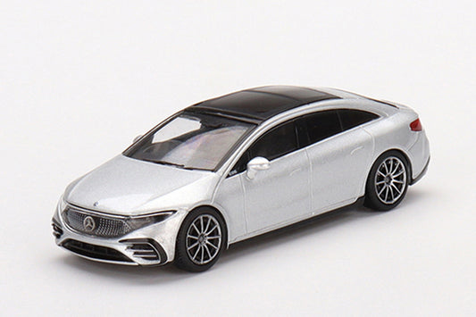 [ Back-order ] TSM MINI-GT MGT00508-L 1:64 Mercedes-Benz EQS 580 4MATIC Silver Metallic LHD model car