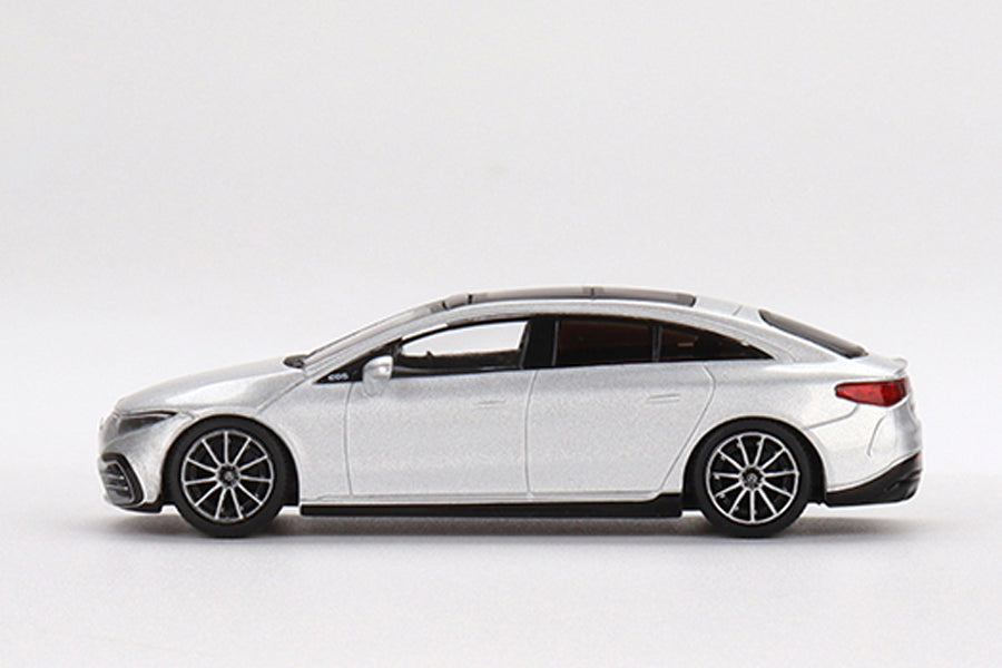 [ Back-order ] TSM MINI-GT MGT00508-L 1:64 Mercedes-Benz EQS 580 4MATIC Silver Metallic LHD model car
