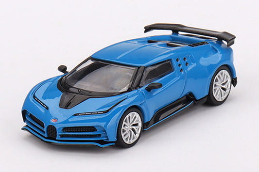 [ Back-order ] TSM MINI-GT MGT00586-L 1:64 Bugatti Centodieci Bugatti Blue LHD model car