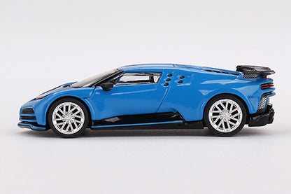 [ Back-order ] TSM MINI-GT MGT00586-L 1:64 Bugatti Centodieci Bugatti Blue LHD model car
