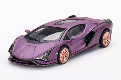 [ Back-order ] TSM MINI-GT MGT00588-L 1:64 Lamborghini Cyan FKP 37 SE30 Matte Viola LHD Hong Kong Exclusive model car
